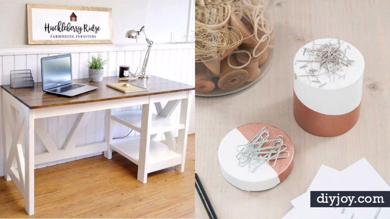 34 DIY Home Office Furniture and Decor Projects