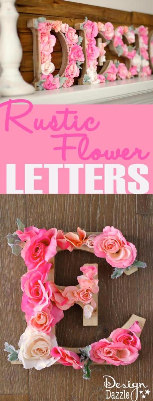 DIY Rustic Letters with Flowers, one worth pinning for later and a simple idea that makes a real difference