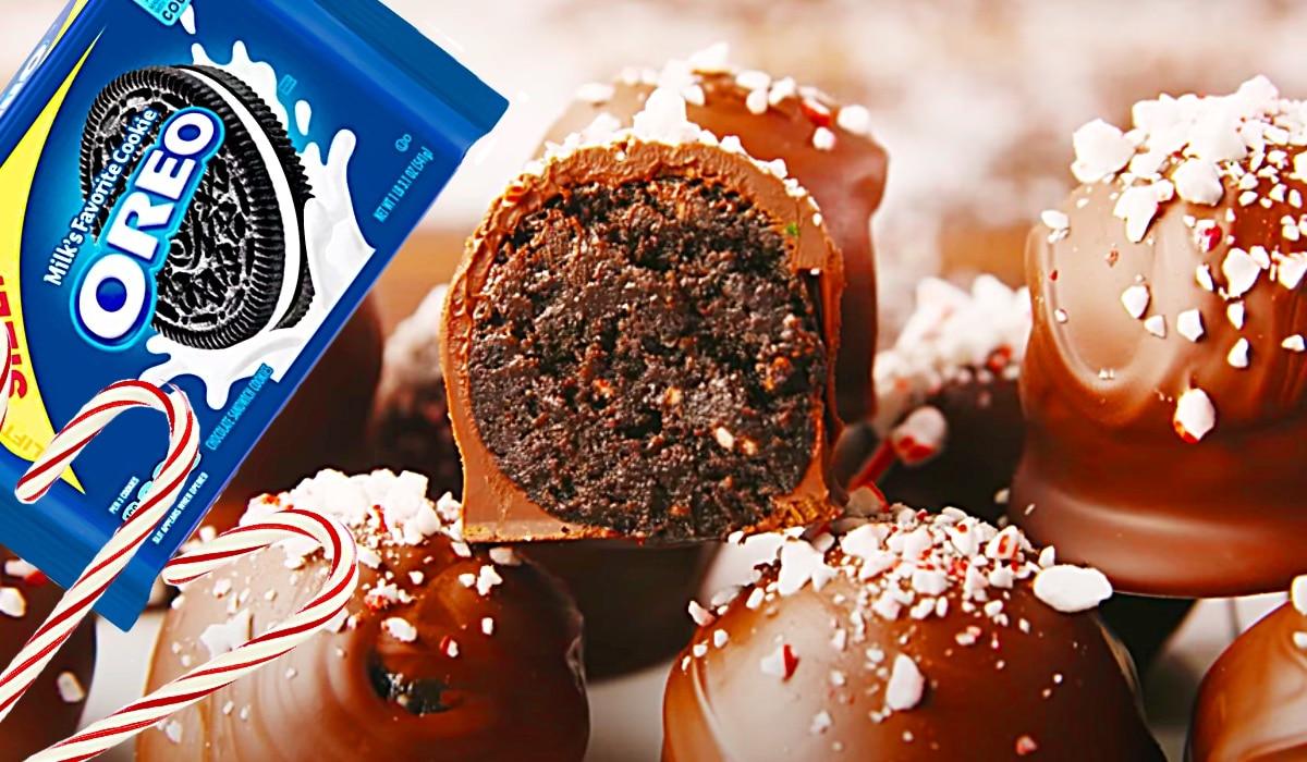 4-Ingredient No-Bake Oreo Peppermint Balls Recipe