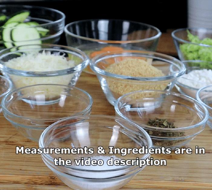 Ingredients for Zucchini Parmesan Chips