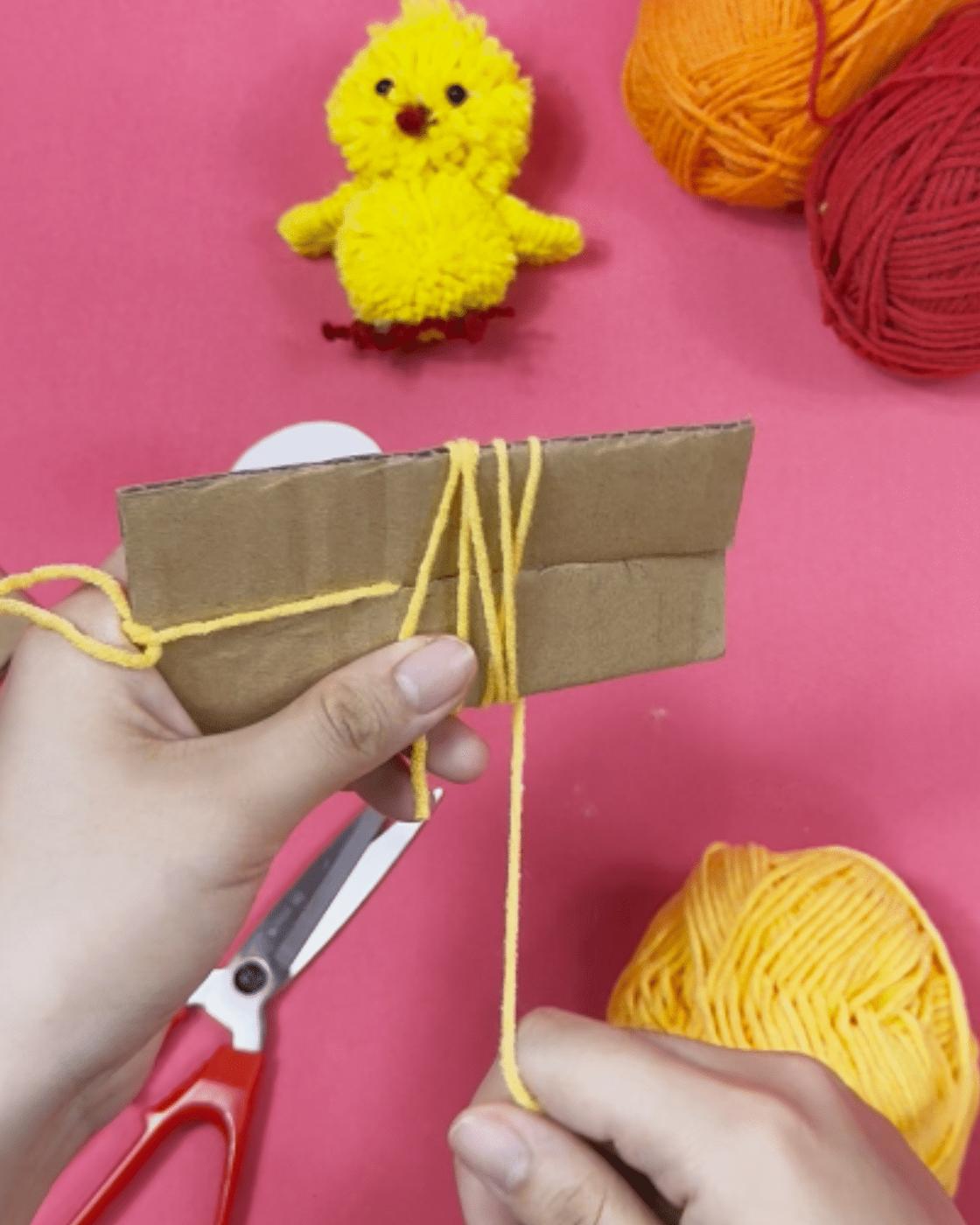 Yarn Chicks — how to make a cute yarn chick