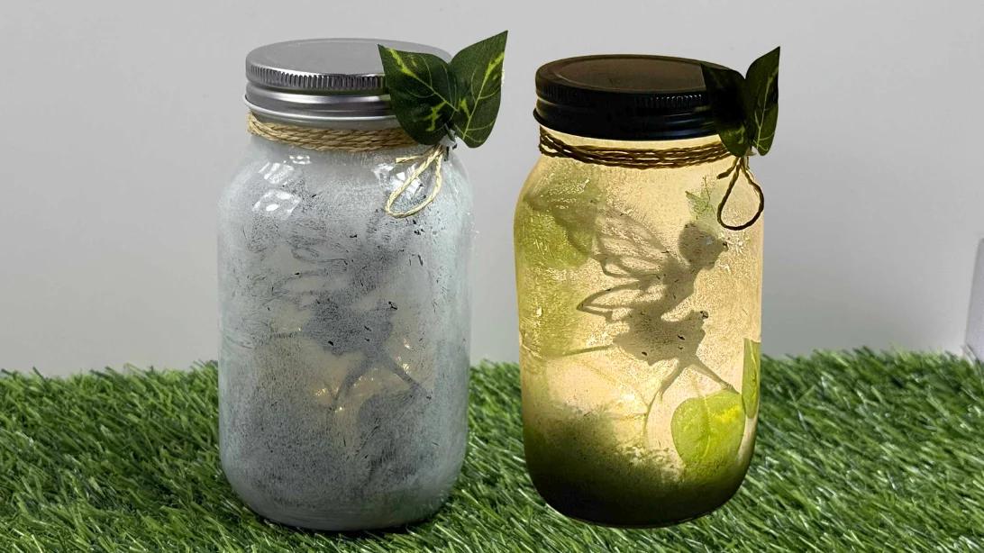 Fairy Jar Lamp - Fall Mason Jar Crafts