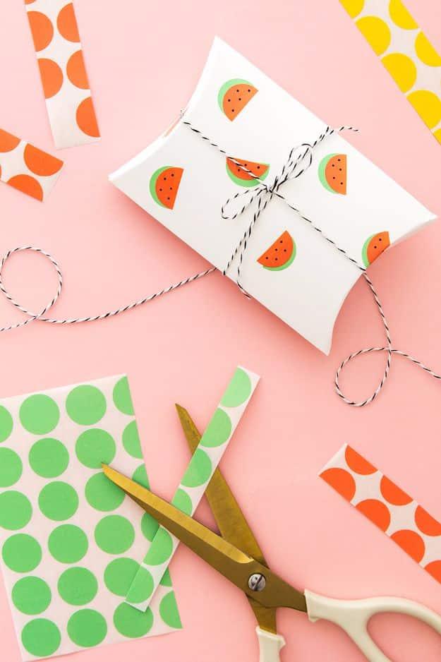 DIY Office Label Watermelon Stickers, a handmade finishing detail, flexible enough to fit whatever is left in the craft bin