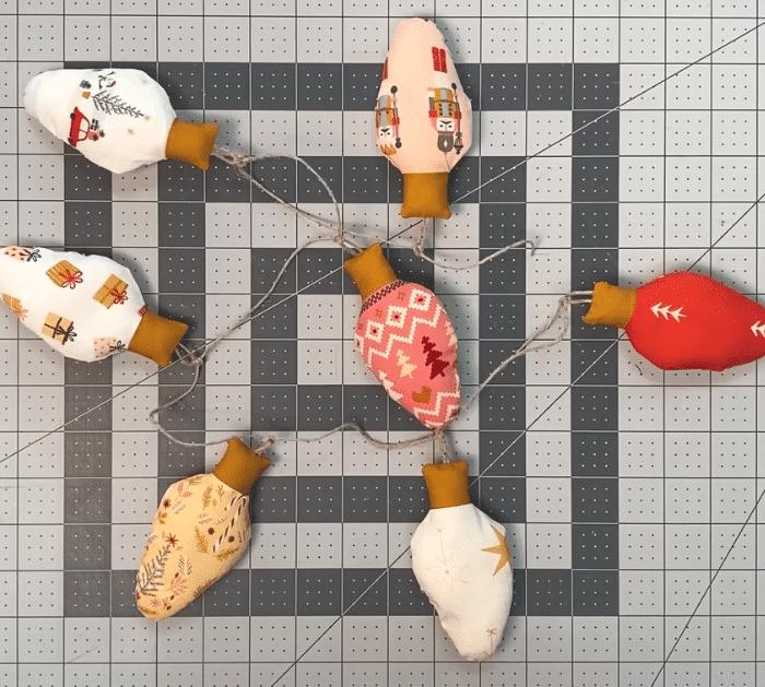 How to Make Fabric Holiday Light Garland