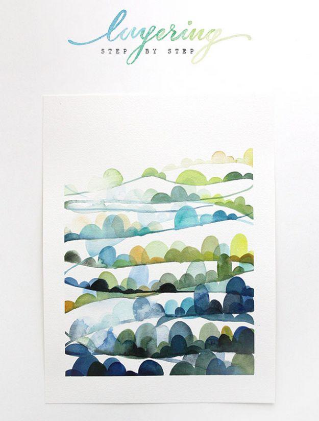 Watercolor Tutorials and Techniques - Watercolor Tutorial Layering - How To Paint With Watercolor - Make Watercolor Flowers, Ocean, Sky, Abstract People, Landscapes, Buildings, Ani
