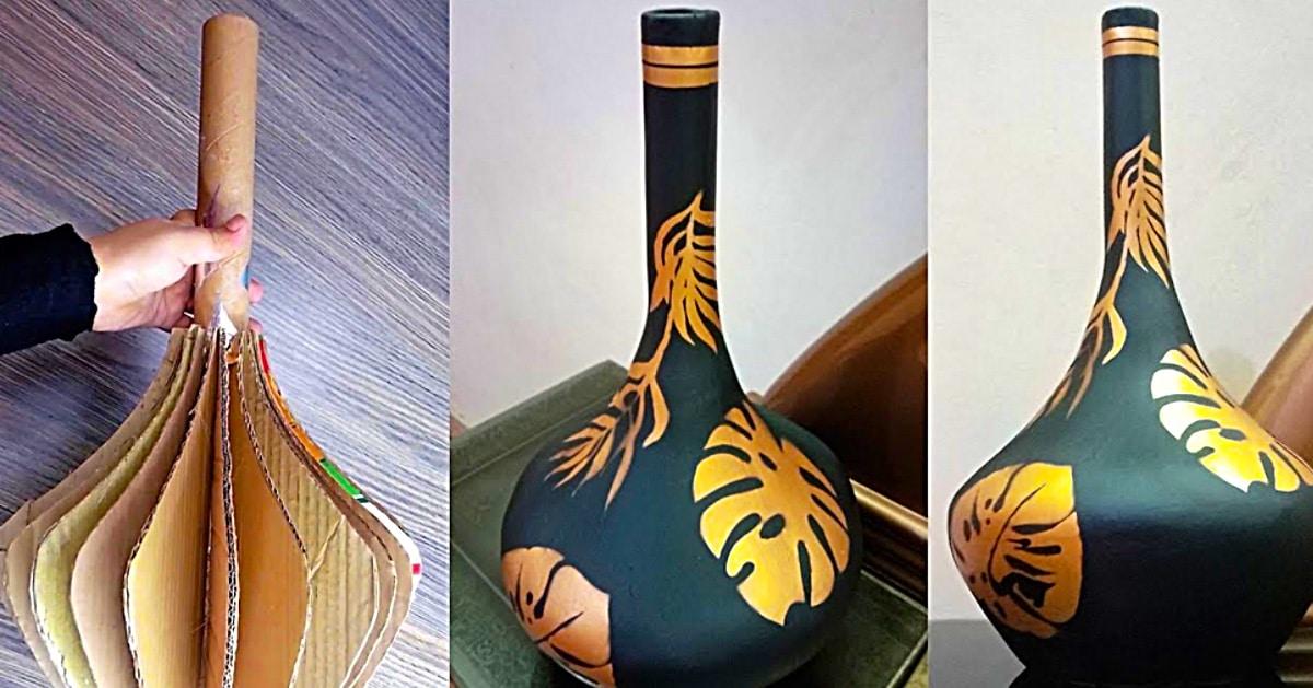 How To Make A Cardboard Vase