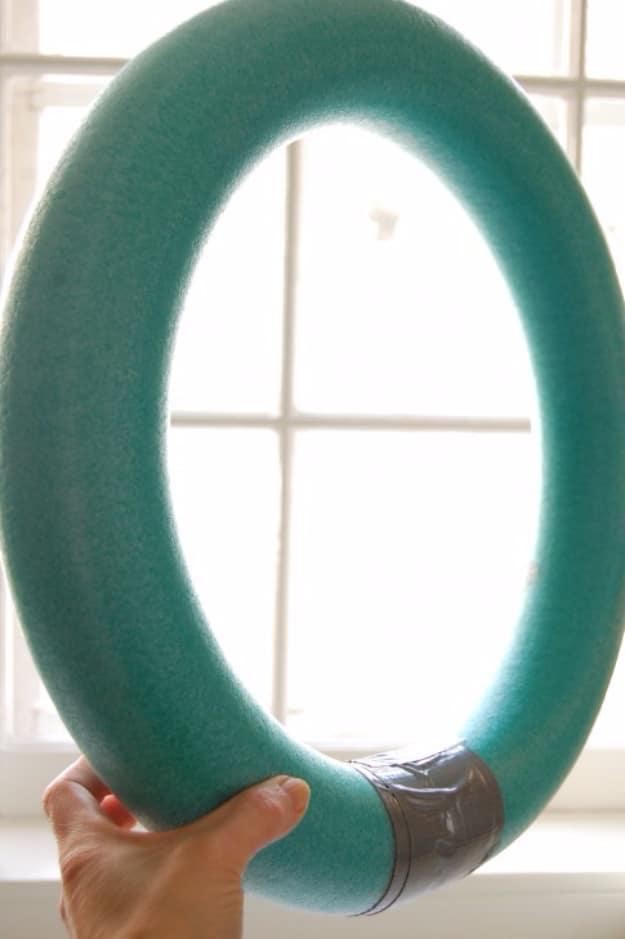 Use Pool Noodle As Wreath Form, a workspace organizing trick, quick and cheap to try tonight and the fix worth remembering