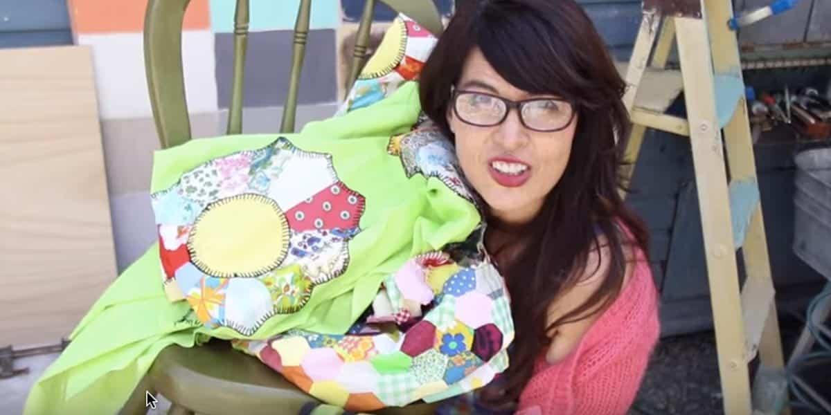 Watch What She Does With This Chair And Quilt! (SPECTACULAR!)