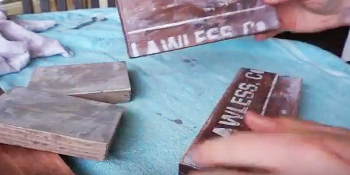 Watch How She Makes A Clever Rustic Item After Stenciling And Sanding Wood Pieces!