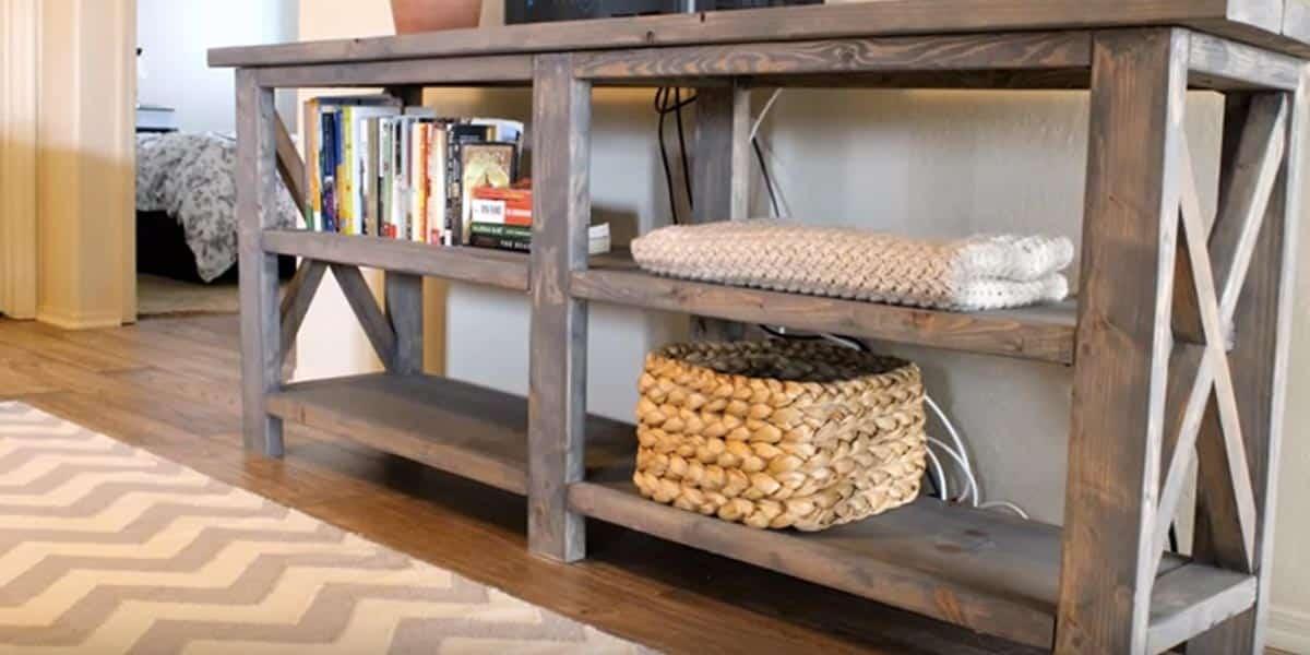 This Amazing Rustic Console Table Definitely Belongs On Your Weekend Project List