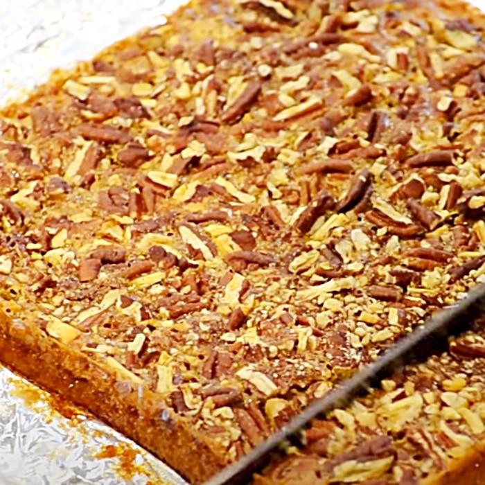 How To Make Pecan Squares - Easy Pecan Bars Recipe - Easy Snack Ideas