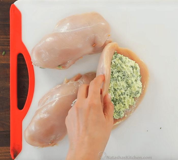 Cheesy Spinach Stuffed Chicken Breasts Ingredients
