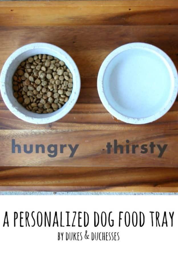 DIY Pet Bowls And Feeding Stations - A Personalized Dog Food Tray - Easy Ideas for Serving Dog and Cat Food, Ways to Raise and Store Bowls - Organize Your Dog Food and Water Bowl W