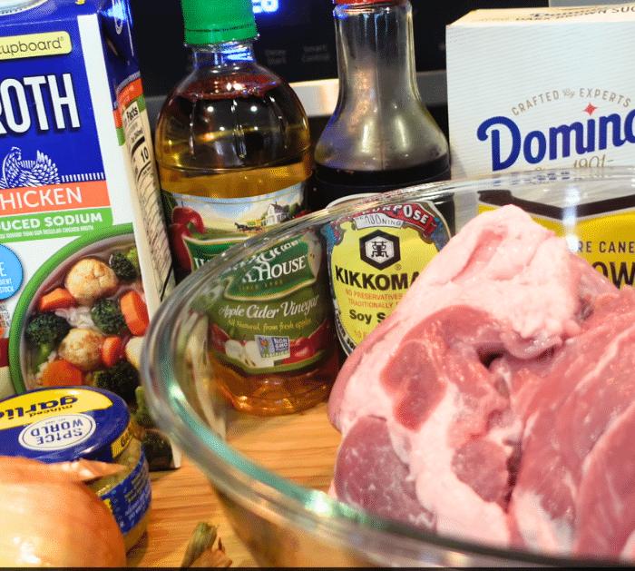Ingredients for Crockpot Jerk Pulled Pork