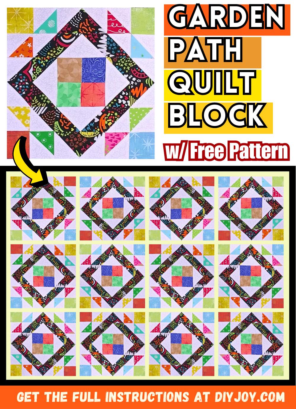 Easy Garden Path Quilt Block Tutorial (With Free Pattern)
