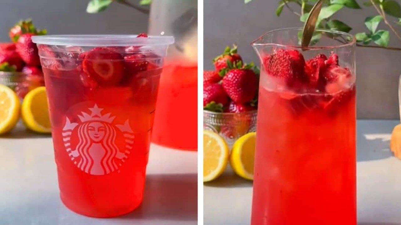 Copycat Starbucks Strawberry Acai With Lemonade Refresher