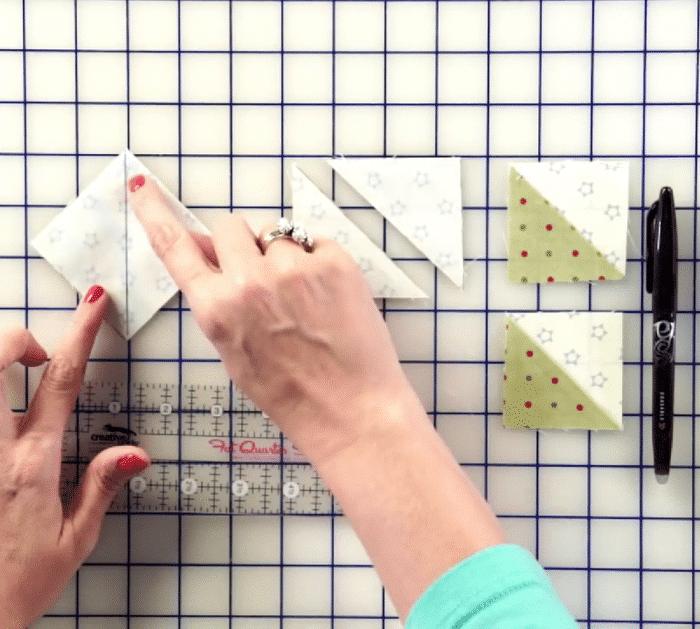 Materials for Peppermint Bark Quilt Block