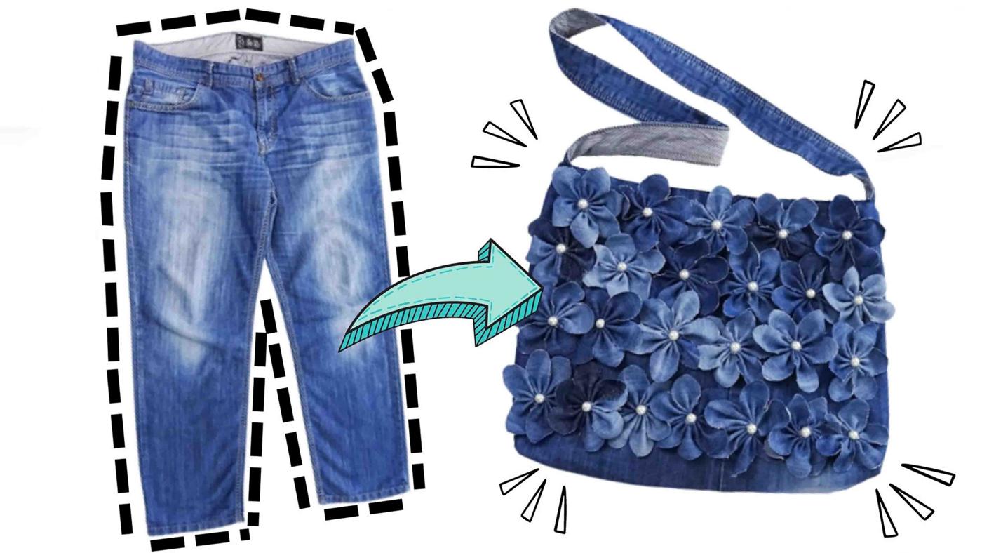 DIY Bag Made From Old Jeans Tutorial