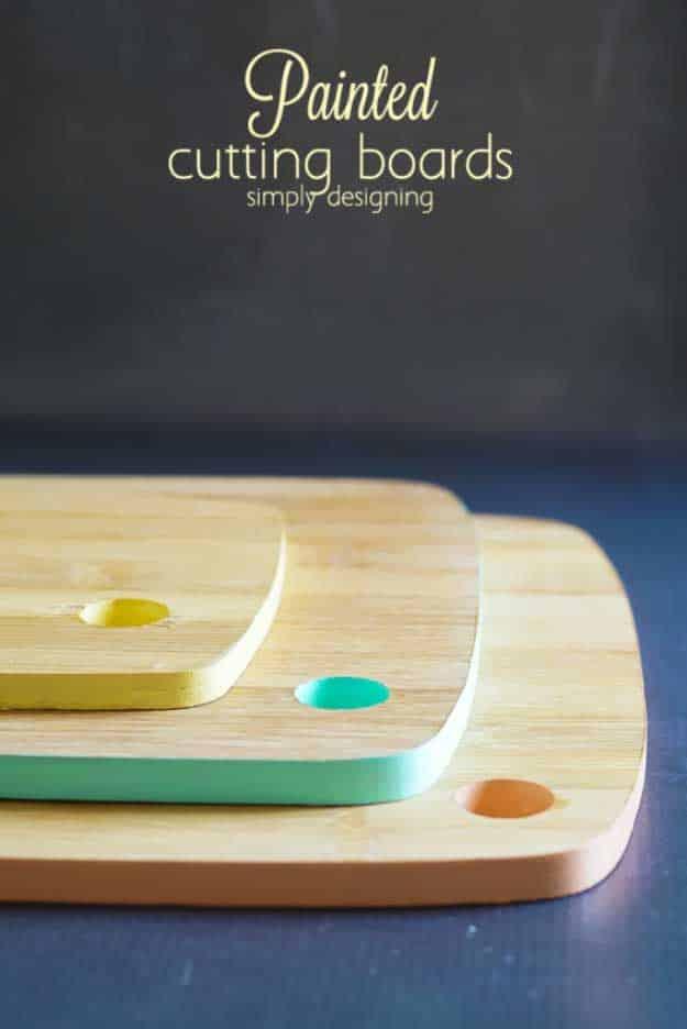Painted Cutting Boards, easy to fit into a free afternoon and a clever way to use scraps you already have