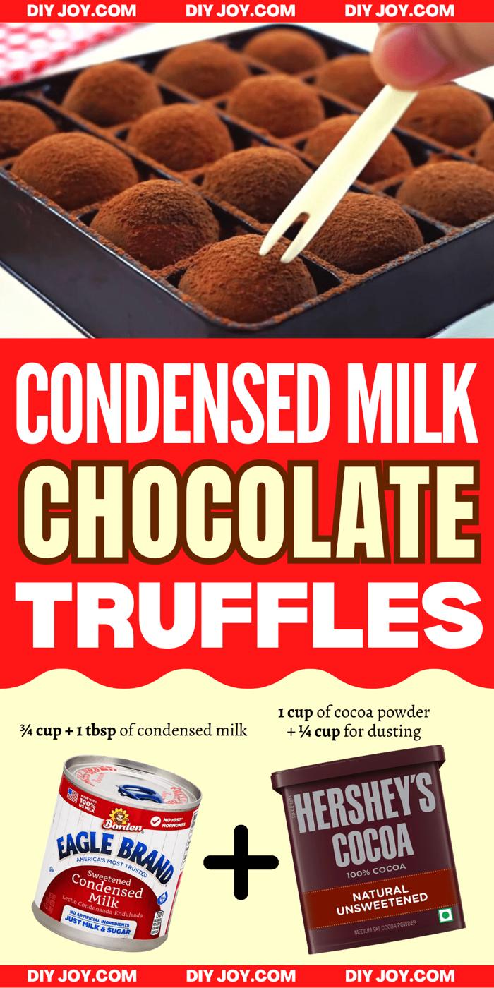 Easy 2-Ingredient Condensed Milk Chocolate Truffles Recipe