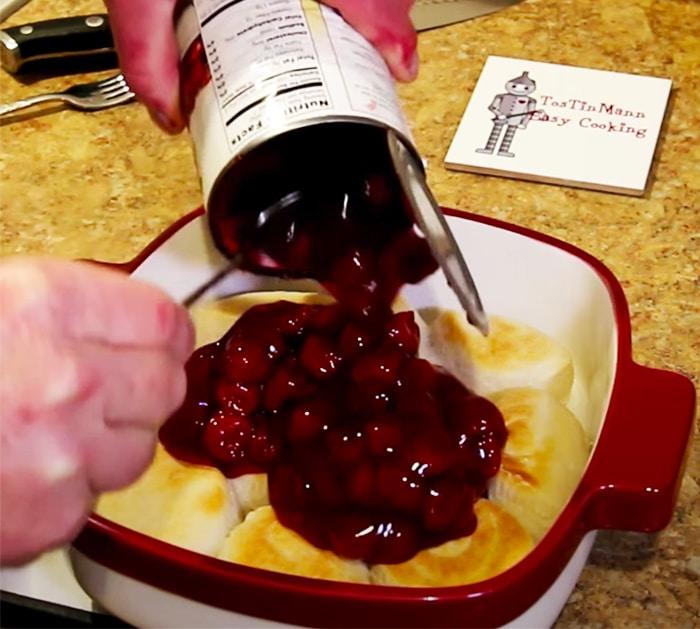 Use Canned Biscuits and Cherry Filling To Make Biscuit Bake - Biscuit Bake Recipes - Dessert Recipes