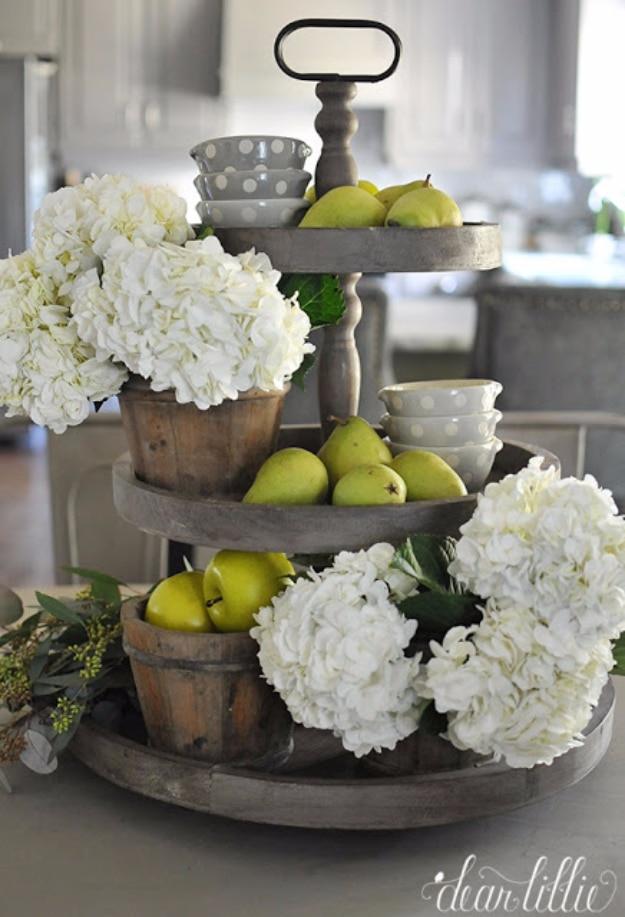 Three Tiered Tray Wooden Centerpiece, a rustic decor accent, a keepsake that lasts long after trends fade