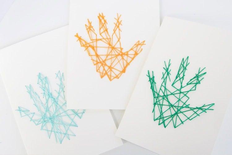 Handprint String Art Sign, a farmhouse wall statement, quick to set up on a rainy afternoon and a keepsake worth handing down
