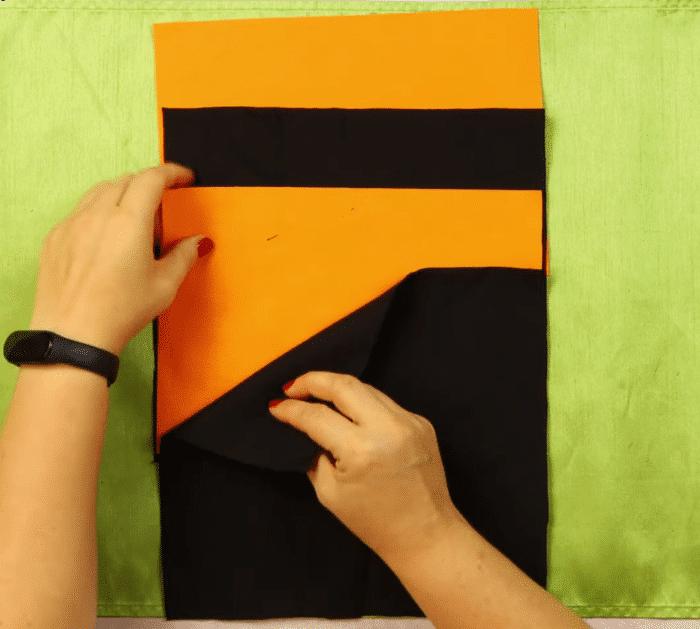 Materials for DIY Reversible Trick or Treat Bag