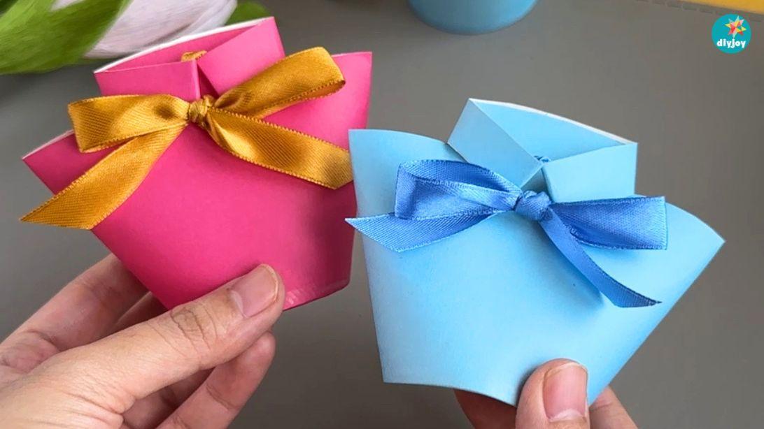 Father's Day Paper Cup Shirt Gift, easy enough for a beginner and a clever way to use scraps you already have