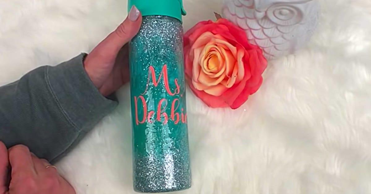 How To Glitter A Tumbler Water Bottle