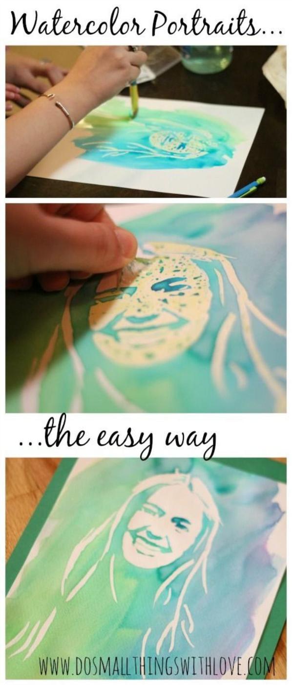 Watercolor Tutorials and Techniques - Easy Watercolor Portrait - How To Paint With Watercolor - Make Watercolor Flowers, Ocean, Sky, Abstract People, Landscapes, Buildings, Animals