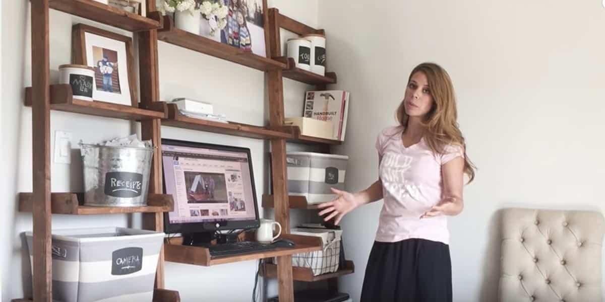 Watch How To Build A Super Cool Leaning Wall Desk!