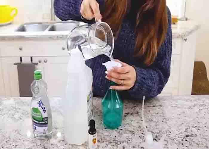 Saving empty containers that you later use as a container for your DIY solutions