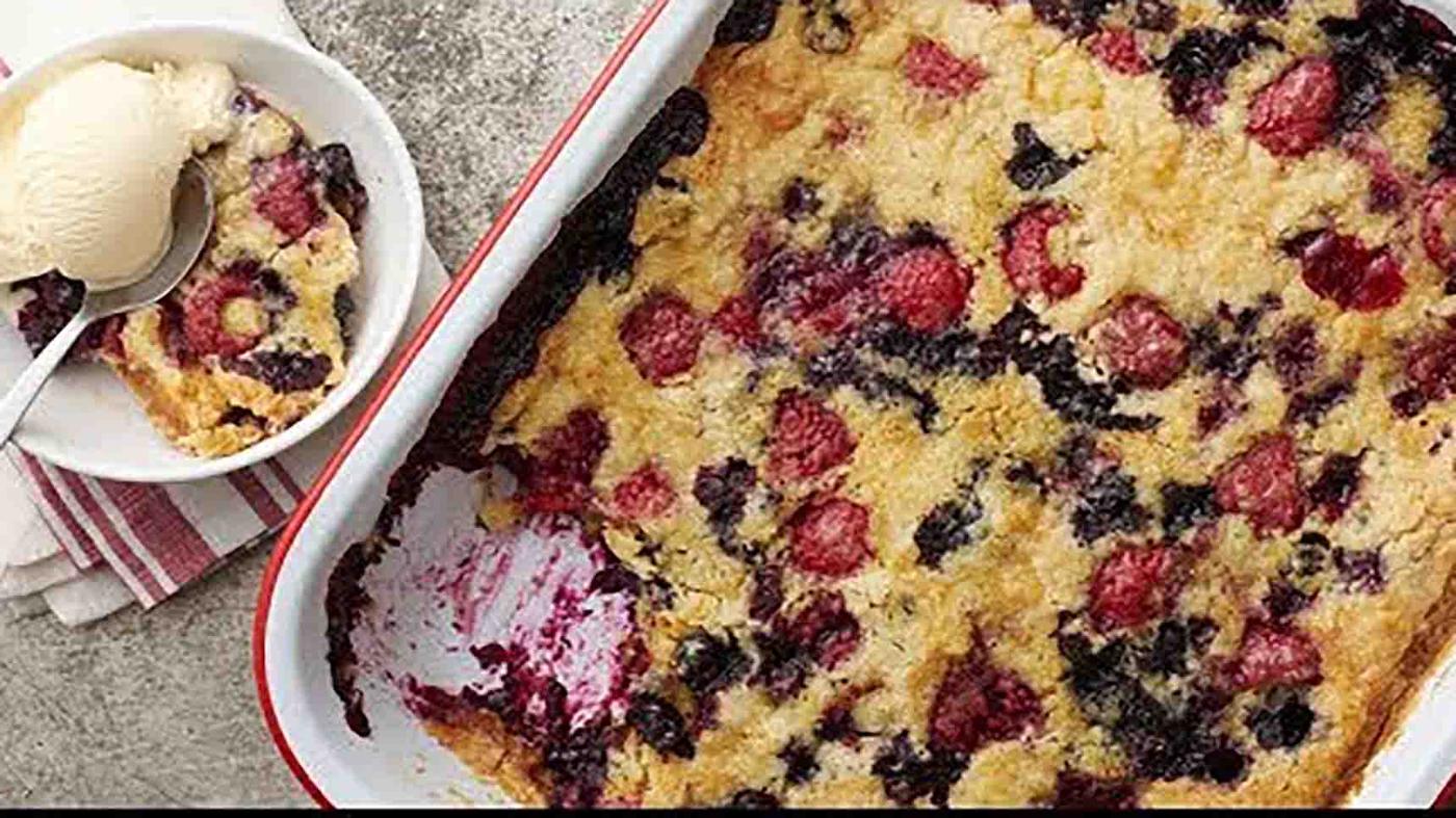 Classic Mixed Berry Dump Cake Recipe