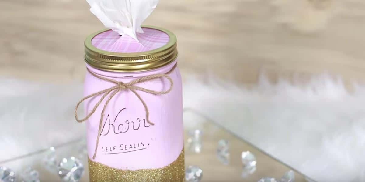 DIY Mason Jar Tissue Holder