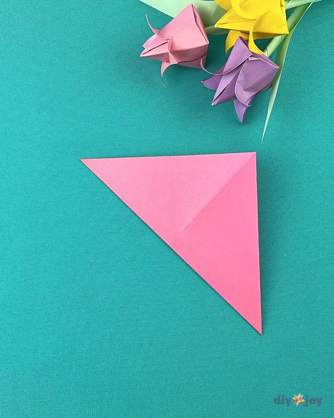 Easy Paper Tulips — how to make a paper flower origami