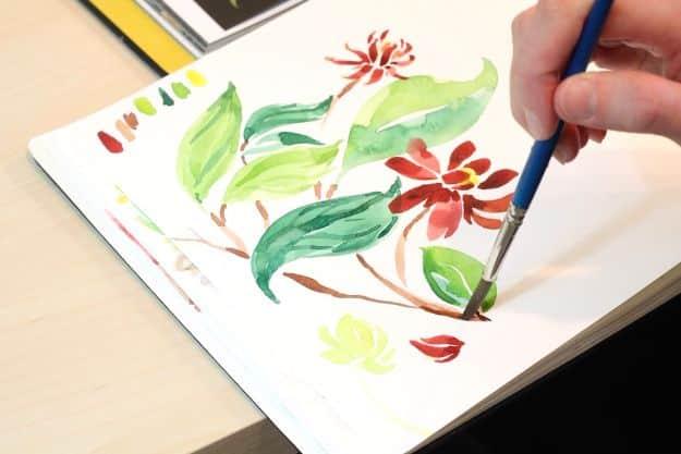 Watercolor Tutorials and Techniques - Watercolor Tutorial Plants - Make Watercolor Flowers, Ocean, Sky, Abstract People, Landscapes, Buildings, Animals, Portraits, Sunset - Step by