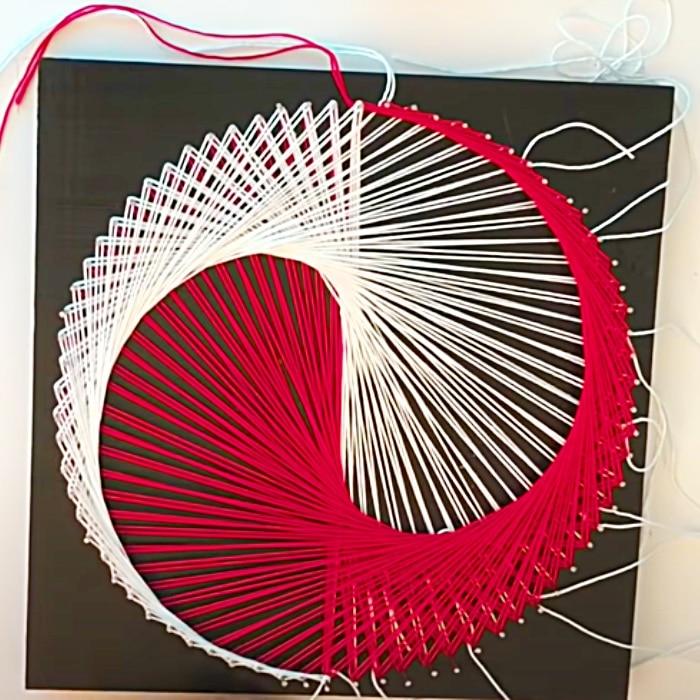 DIY String Art Ideas - How To Make A String Wall Art Idea - Wall Art Decor Ideas