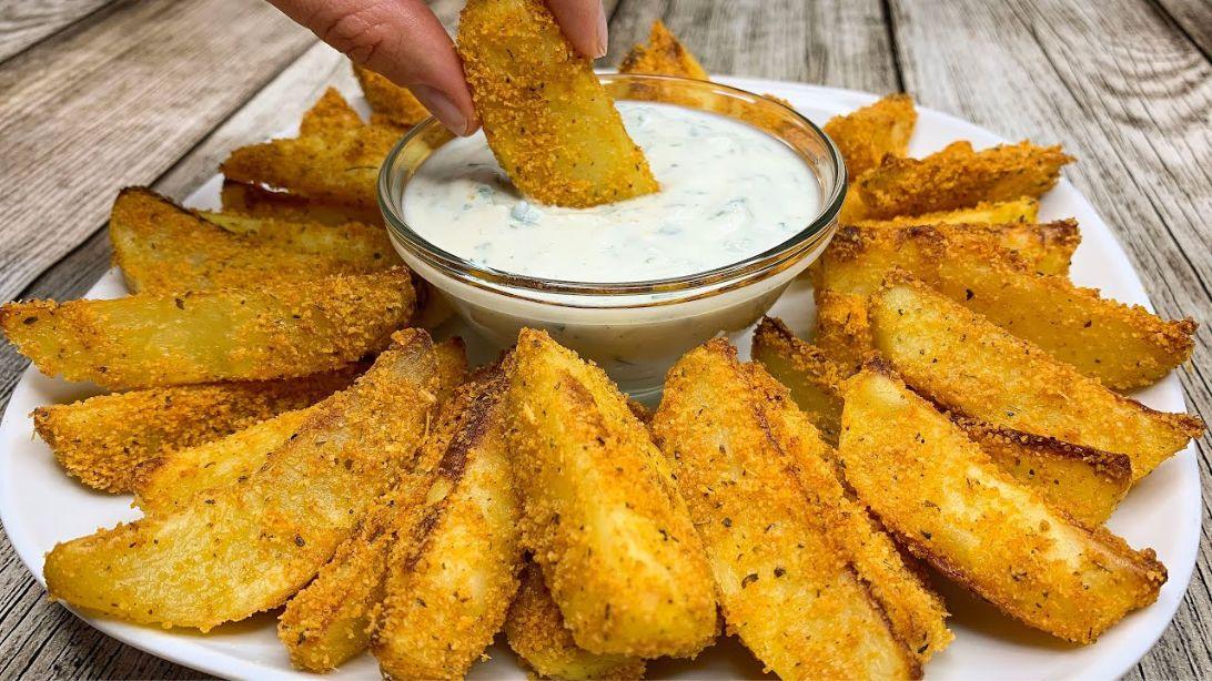 Crispy Fried Garlic Parmesan Potato Recipe