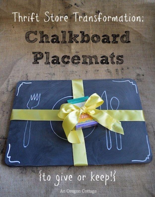Thrifted Chalkboard Placemats, one of the best picks on this list and an idea worth saving for later