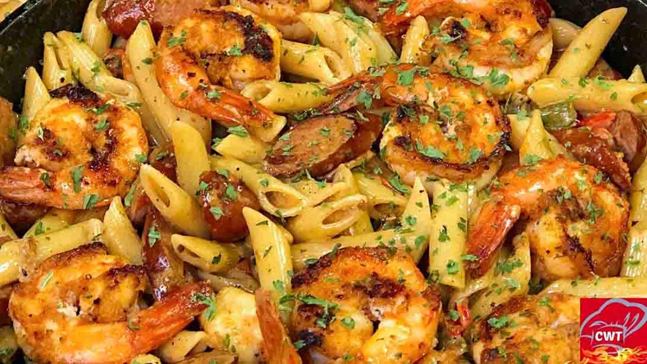 Creamy Cajun Shrimp and Sausage Pasta