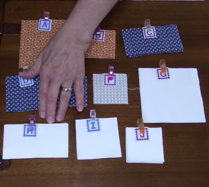 Materials for Sugar Bowl Quilt Block