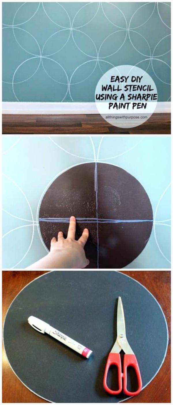 Easy DIY Wall Stencil With Paint Pen, simple enough for a first weekend project and a keepsake worth handing down for years