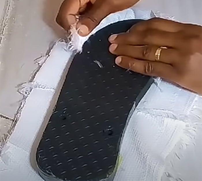 DIY Slippers from Flip Flops - Fluffy Indoor Slippers - At Home Slippers