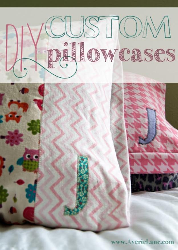 DIY Custom Pillowcases, an idea worth saving for later and a project that comes together in an afternoon