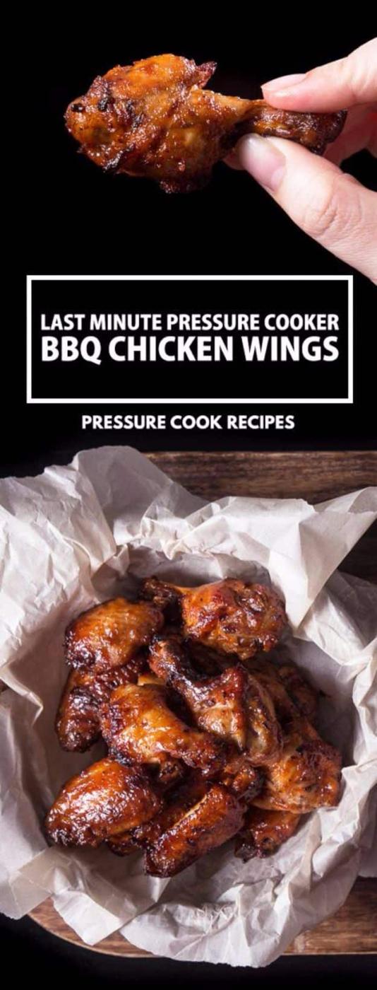 Best Barbecue Recipes - Lifesaver BBQ Pressure Cooker Chicken Wings - Easy BBQ Recipe Ideas for Lunch, Dinner and Quick Party Appetizers - Grilled and Smoked Foods, Chicken, Beef a