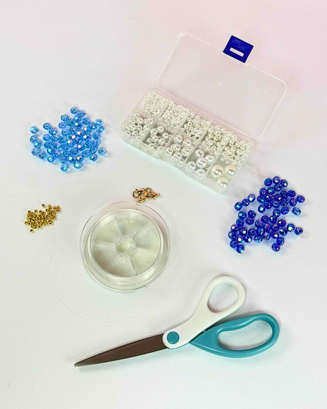 Homemade Flower Bead Bracelet — materials for beaded flower bracelet