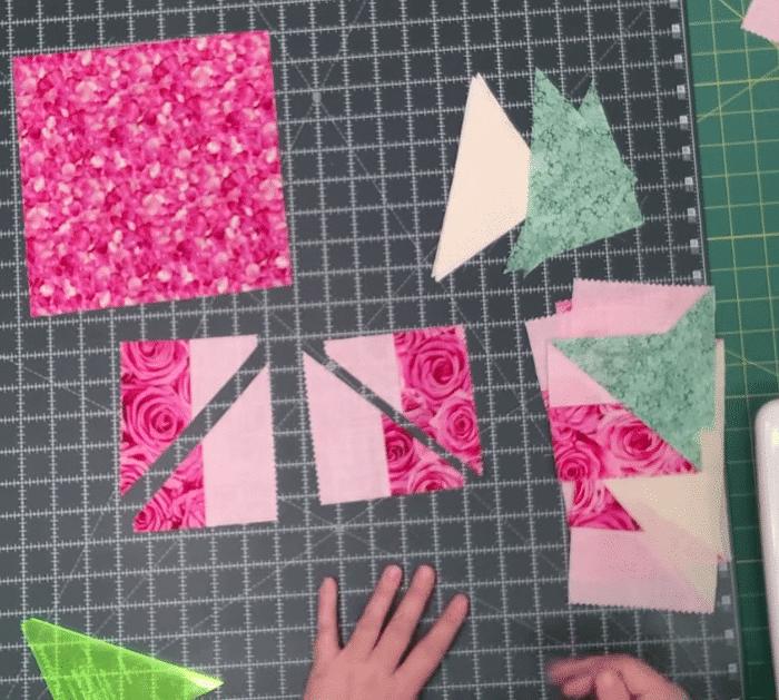 Materials for Key Lime Pie Quilt Block