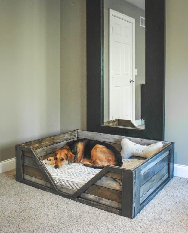 DIY Rustic Dog Bed, basic enough in supplies to raid the odds and ends bin and a keepsake that lasts long after trends fade