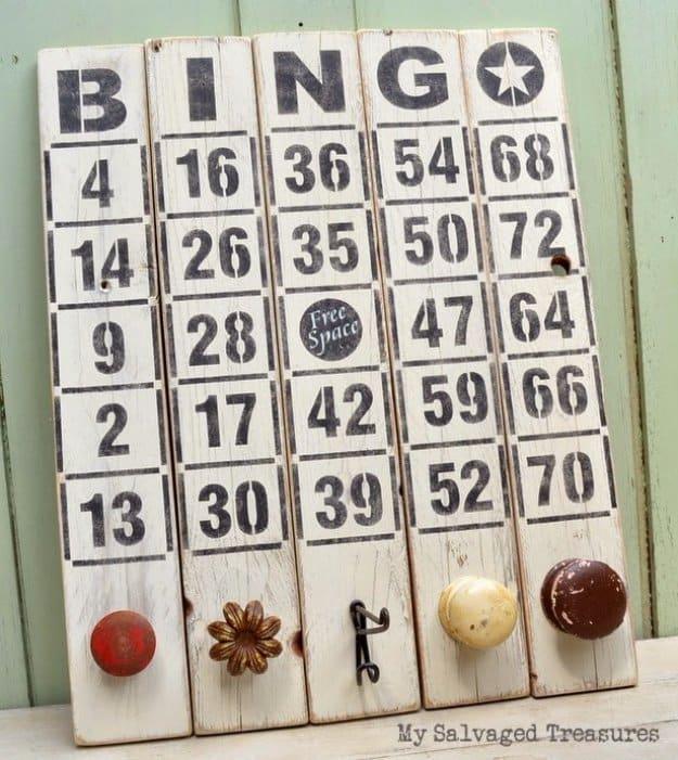 Bingo Wood Pallet Sign, an easy weekend build using reclaimed wood and a budget friendly project using an old pallet